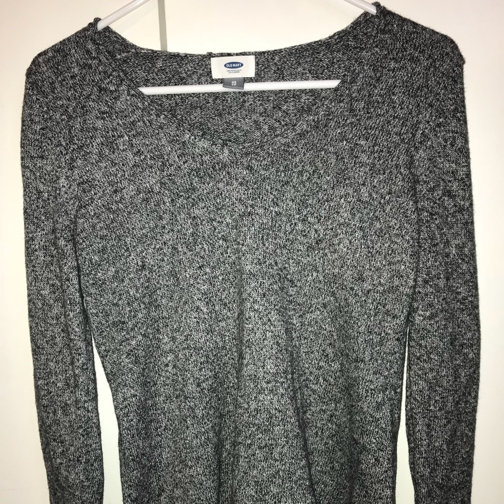 black, grey white v-neck sweater!